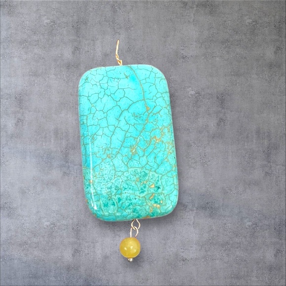 Large vintage turquoise pendant - Picture 2 of 5